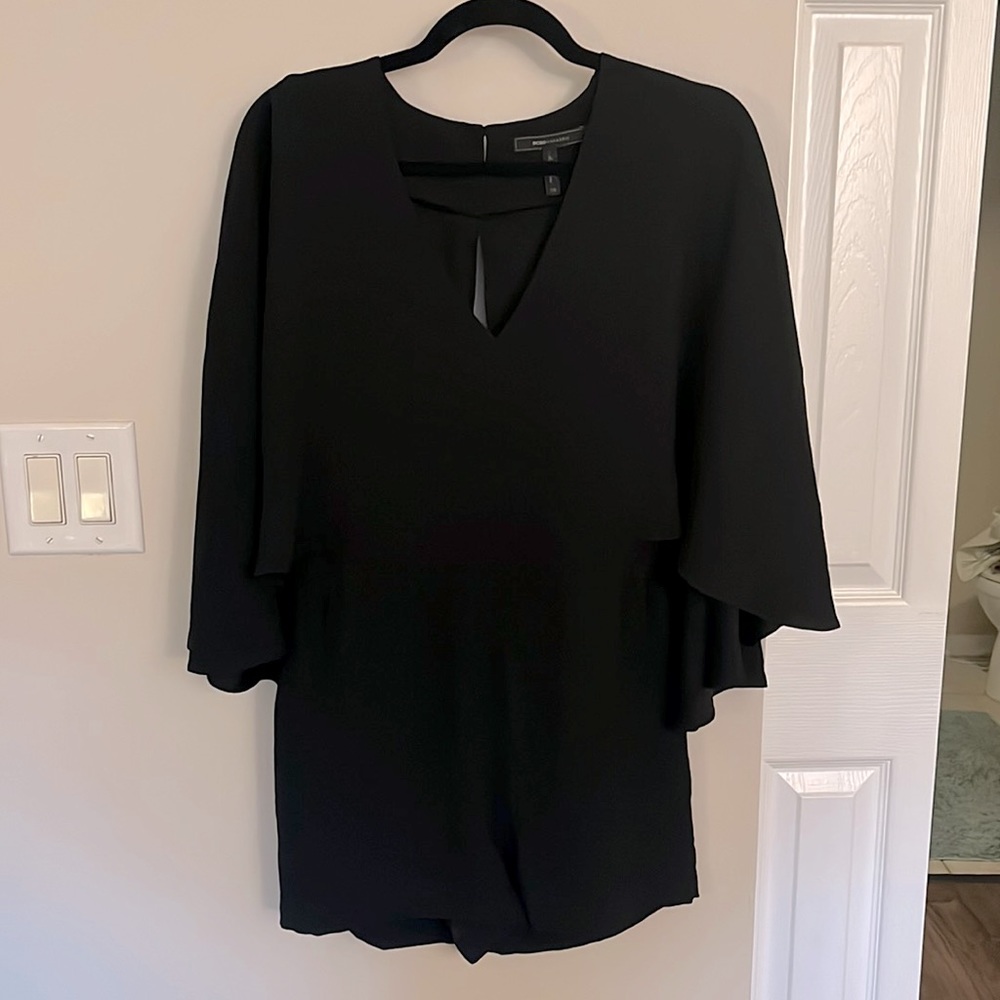 BCBGMAXAZRIA Cape Romper